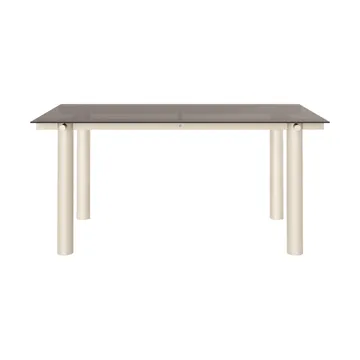 Mesa de jantar Atura - Cashmere claro-vidro escurecido, 90x160 cm - Ferm Living