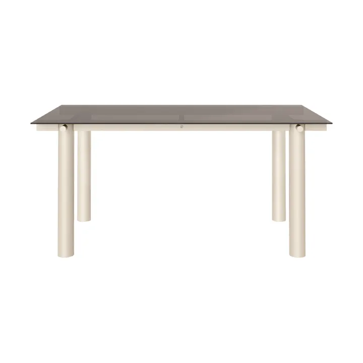 Mesa de jantar Atura - Cashmere claro-vidro escurecido, 90x160 cm - Ferm Living