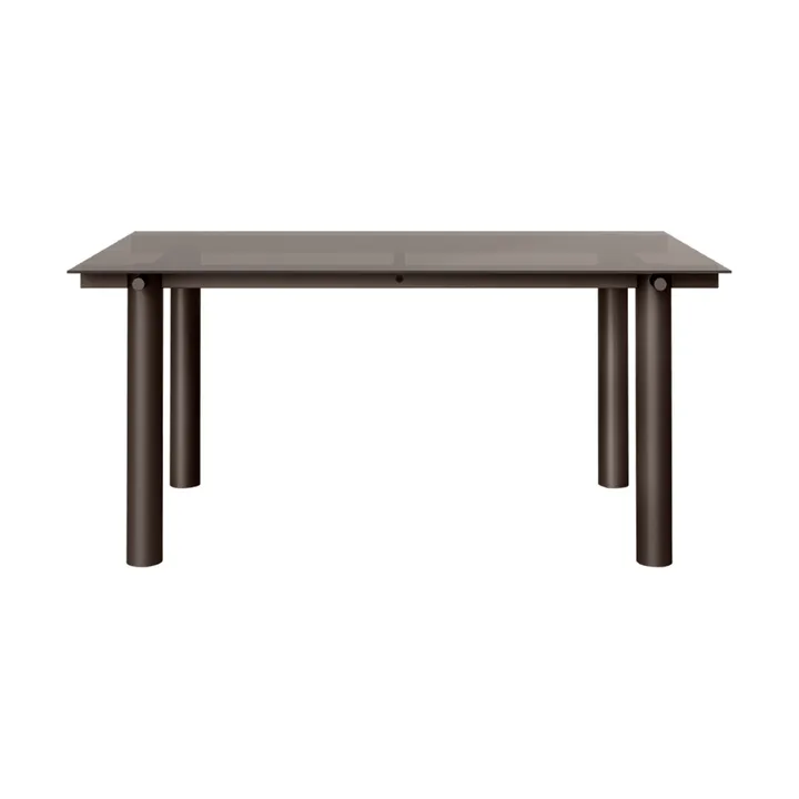 Mesa de jantar Atura - Chocolate dark-vidro escurecido, 90x160 cm - Ferm Living