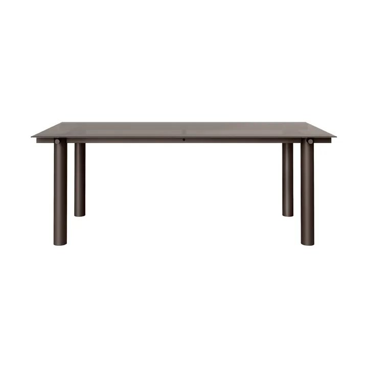 Mesa de jantar Atura - Chocolate dark-vidro escuro tingido, 90x200 cm - Ferm Living