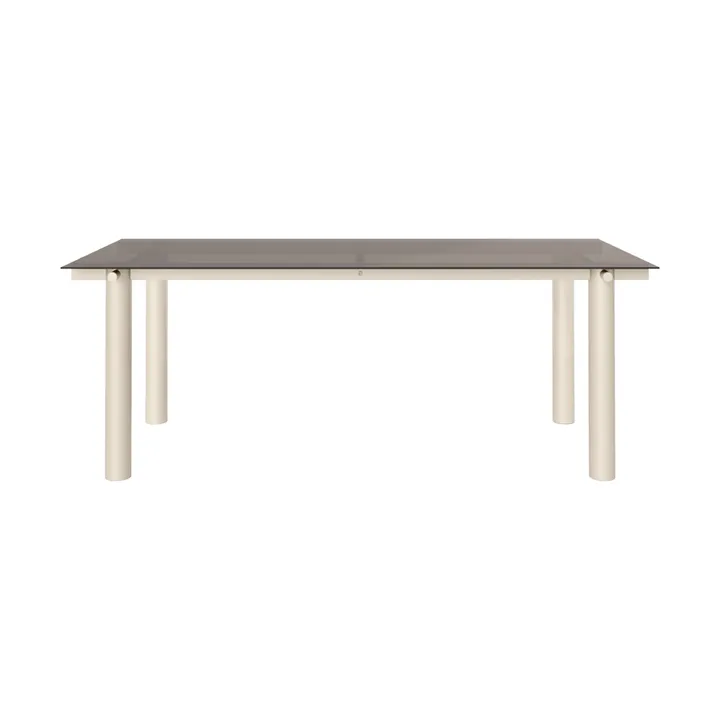 Mesa de jantar Atura - Light cashmere-vidro escurecido, 90x200 cm - Ferm Living