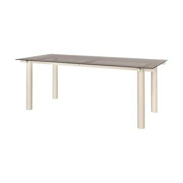 Mesa de jantar Atura - Light cashmere-vidro escurecido, 90x200 cm - Ferm Living