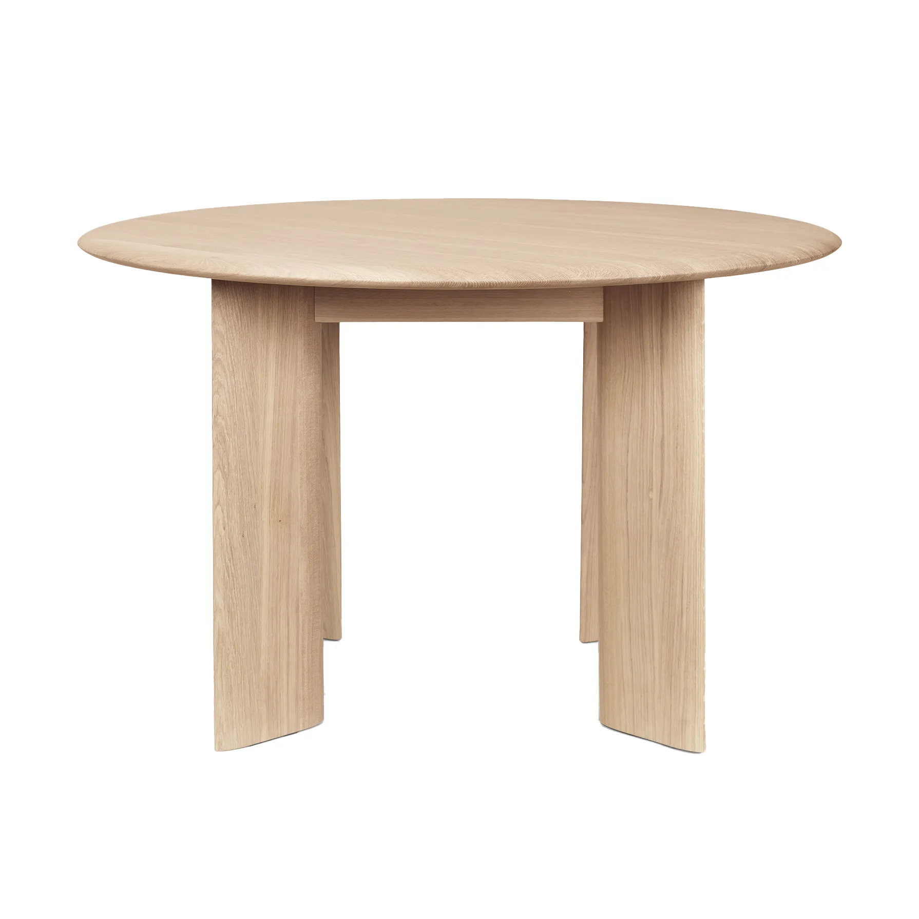 Mesa de jantar Bevel Ø117 cm, Carvalho oleado branco Ferm Living