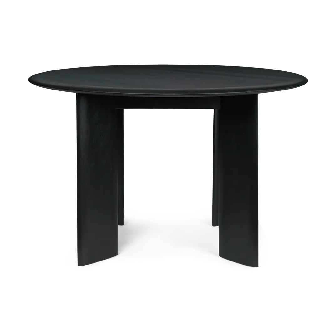 Mesa de jantar Bevel Ø117 cm, Faia preto oleada Ferm Living