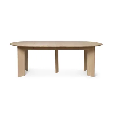 Mesa de jantar Bevel Extensível - Faia branca oleada, inclui 2 folhas de extensão - Ferm Living