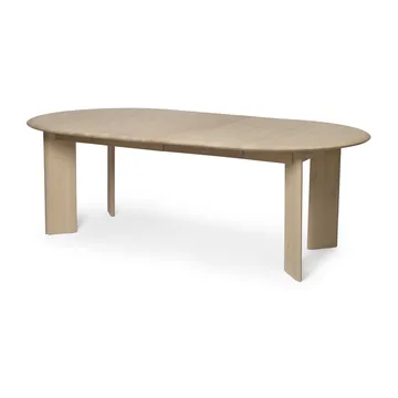 Mesa de jantar Bevel Extensível - Faia branca oleada, inclui 2 folhas de extensão - Ferm Living
