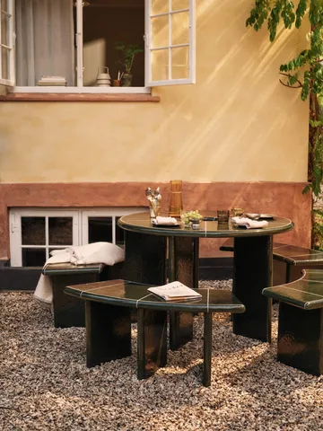 Mesa de jantar Deya - Verde escuro, Ø120x75 cm - Ferm Living