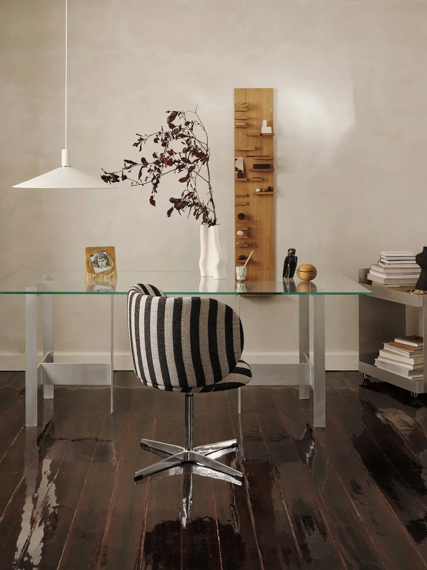 Mesa de jantar Lager 90x200 cm, Glass-aluminium Ferm Living