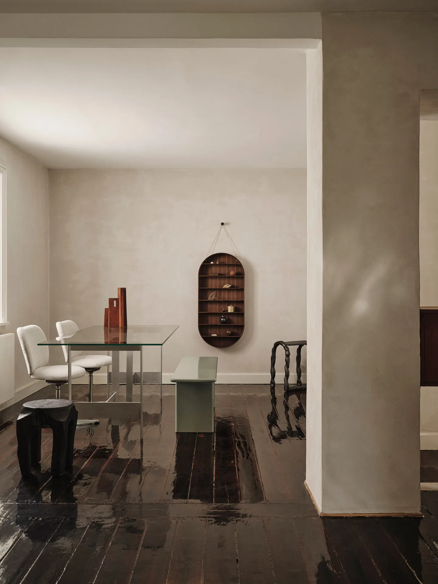 Mesa de jantar Lager 90x200 cm, Glass-aluminium Ferm Living