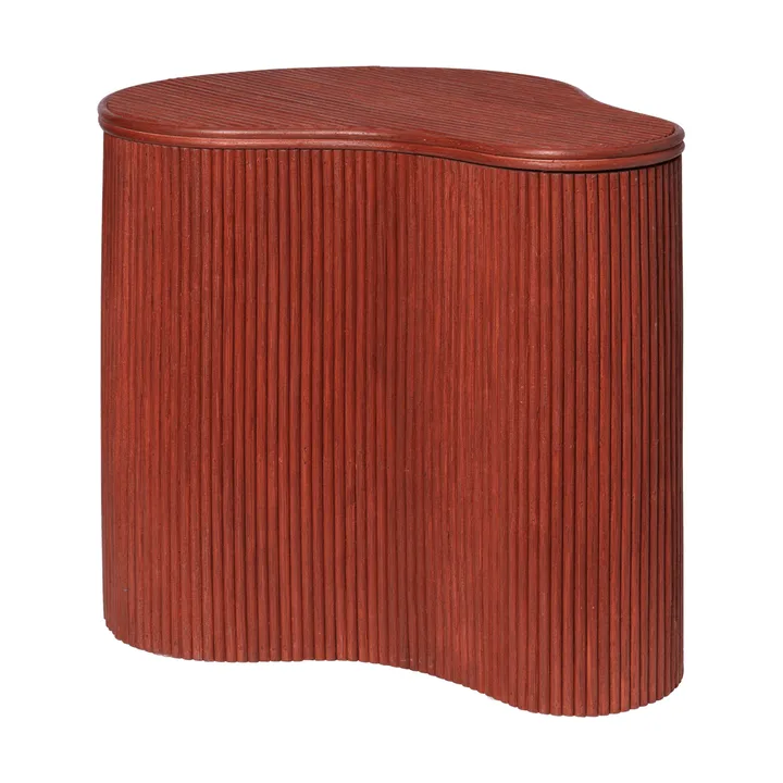 Mesa lateral Isola com armazenamento - Vermelho óxido - Ferm Living