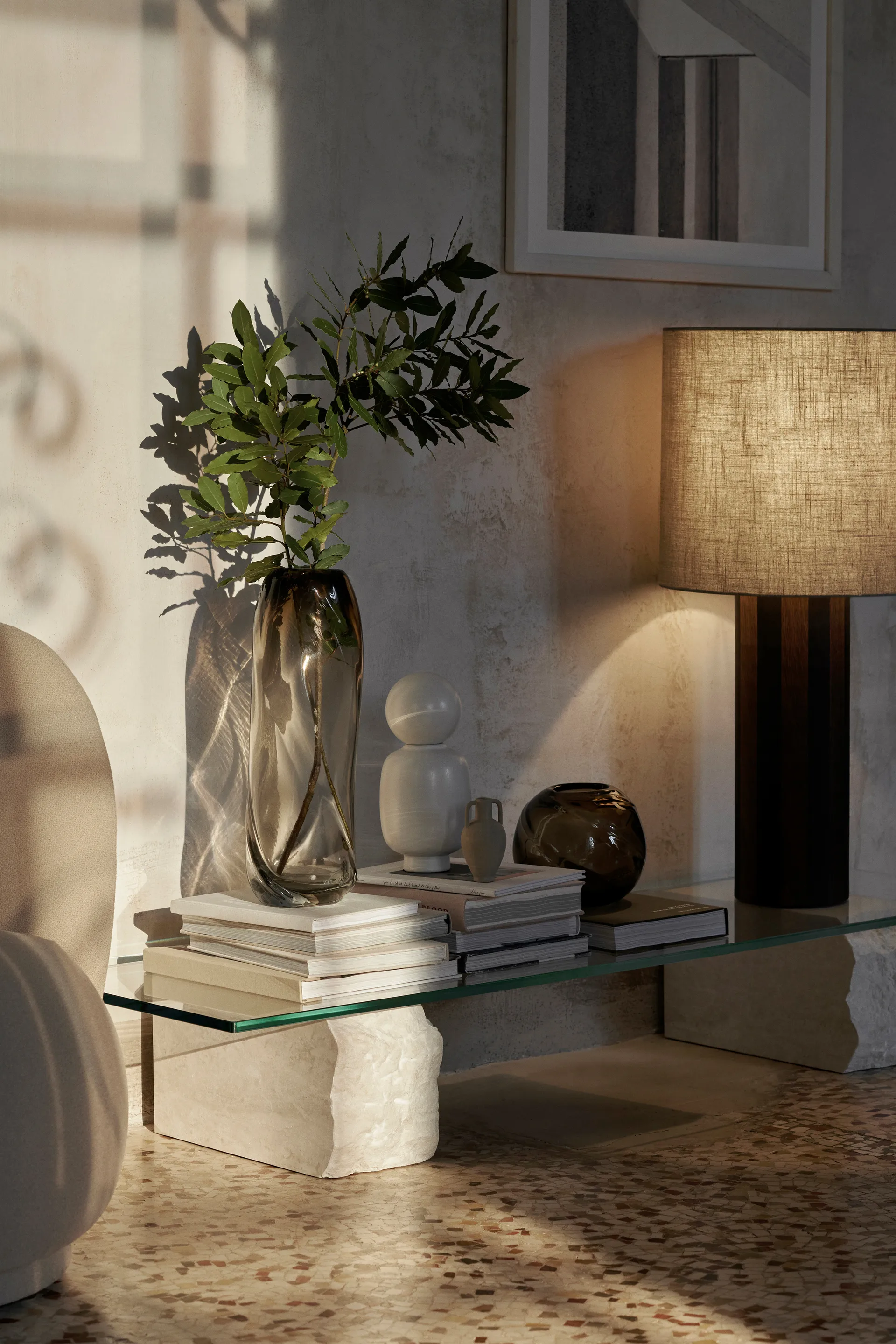 Mineral mesa de centro 46x160 cm, Bianco curia Ferm Living