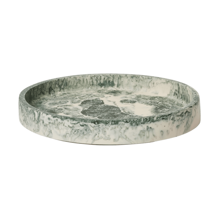 Mist tabuleiro decorativo Ø20 cm - Emerald-off-white - Ferm Living