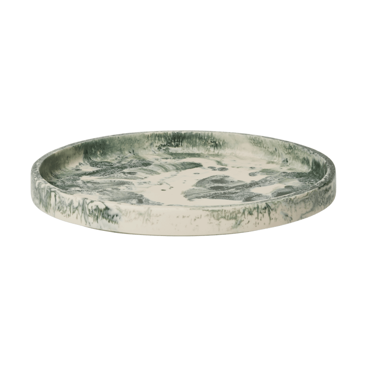 Mist tabuleiro decorativo Ø30 cm - Emerald-off-white - Ferm Living