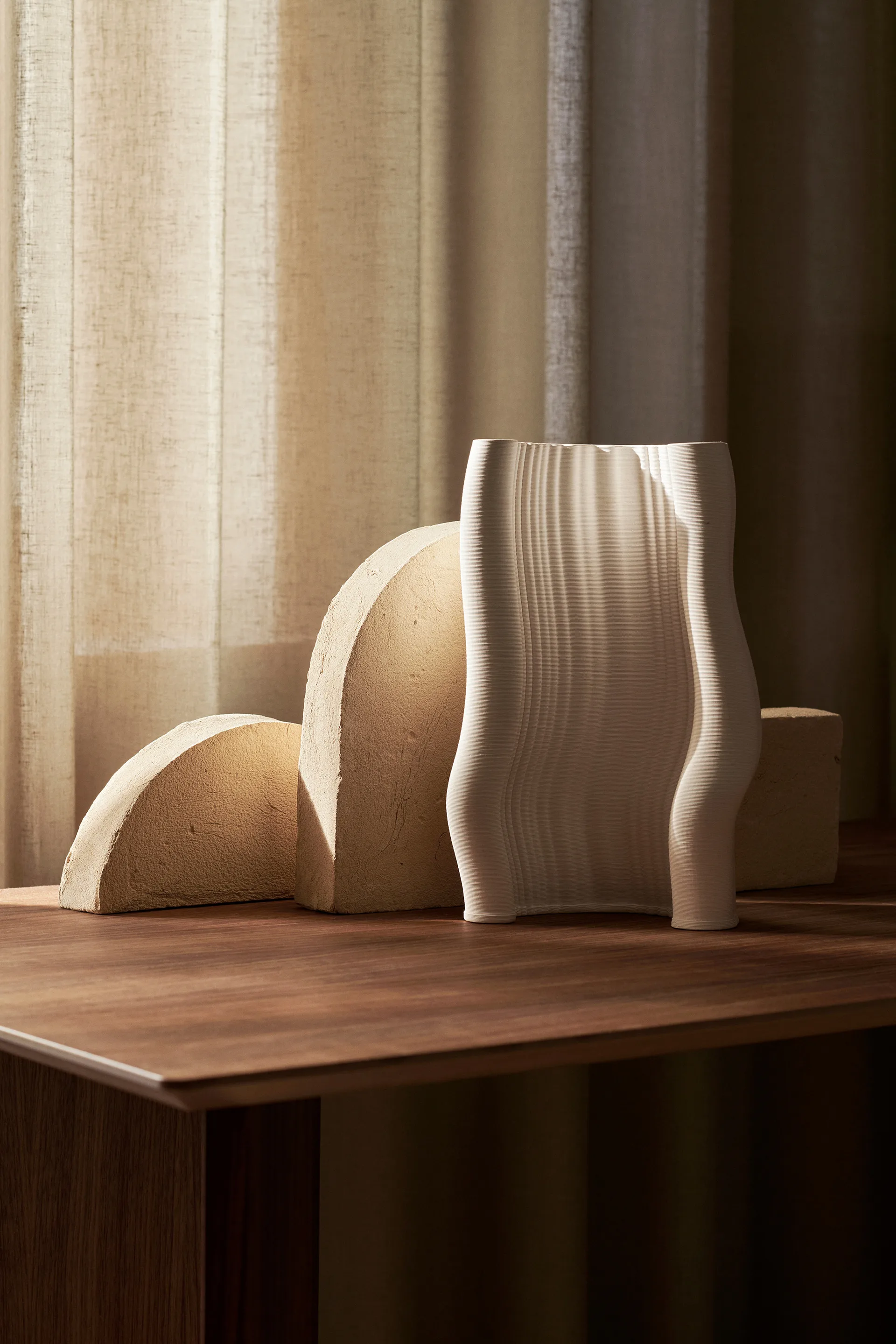 Moire vaso 19x30 cm, Off-white Ferm Living