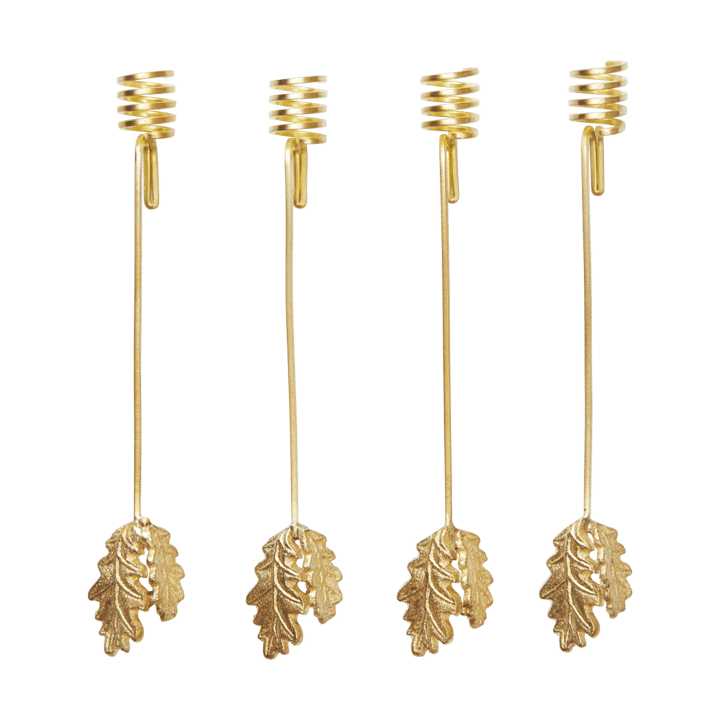 Oak leaf castiçal em forma de árvore de Natal 4 peças - Latão - Ferm Living