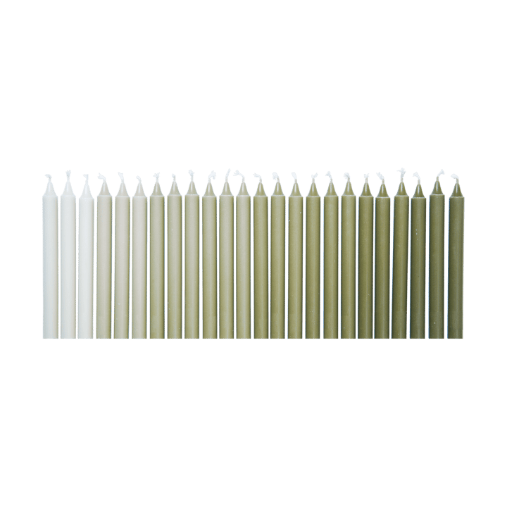 Ombre velas estilo antigo 24 unidades - Caqui - Ferm Living