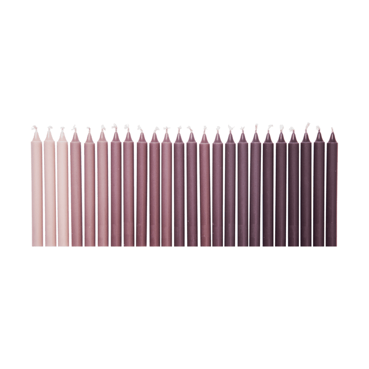 Ombre velas estilo antigo 24 unidades - Uva escura - Ferm Living