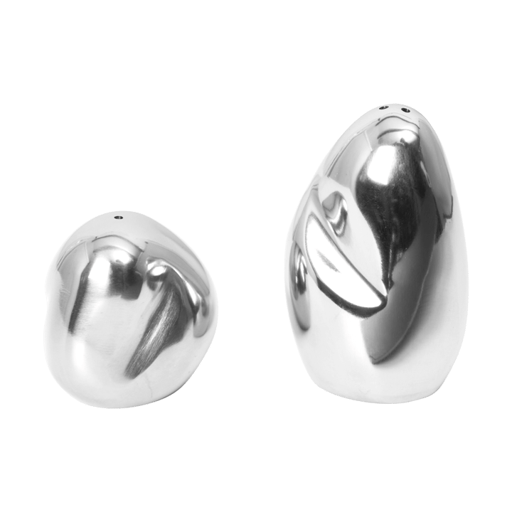 Orevo conjunto de saleiro e pimenteiro  - Aço Inoxidável Polido - Ferm Living