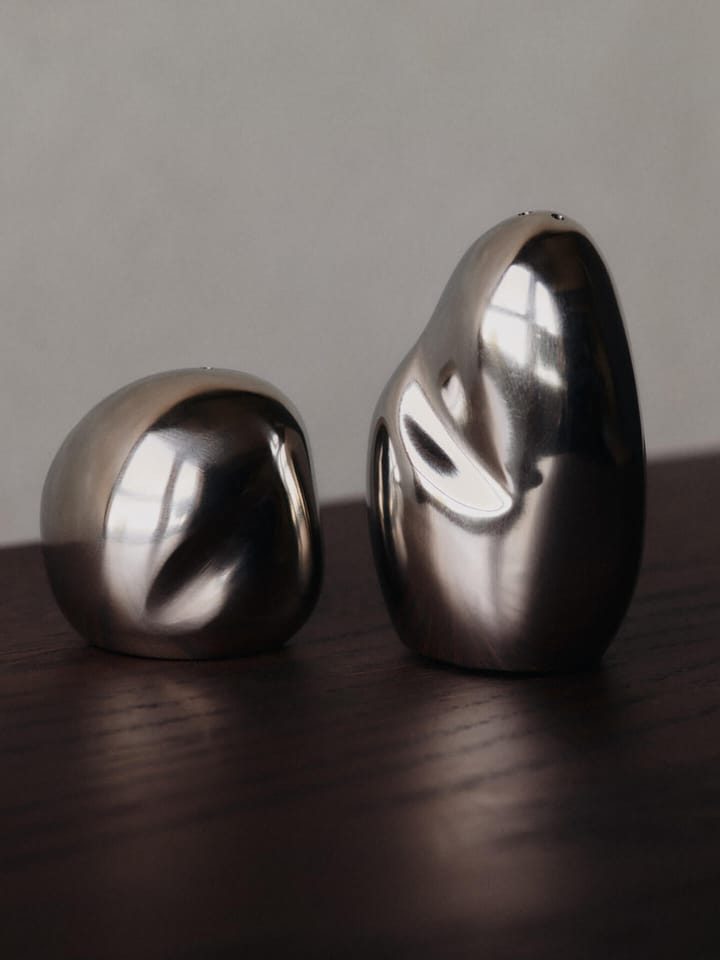 Orevo conjunto de saleiro e pimenteiro , Aço Inoxidável Polido Ferm Living