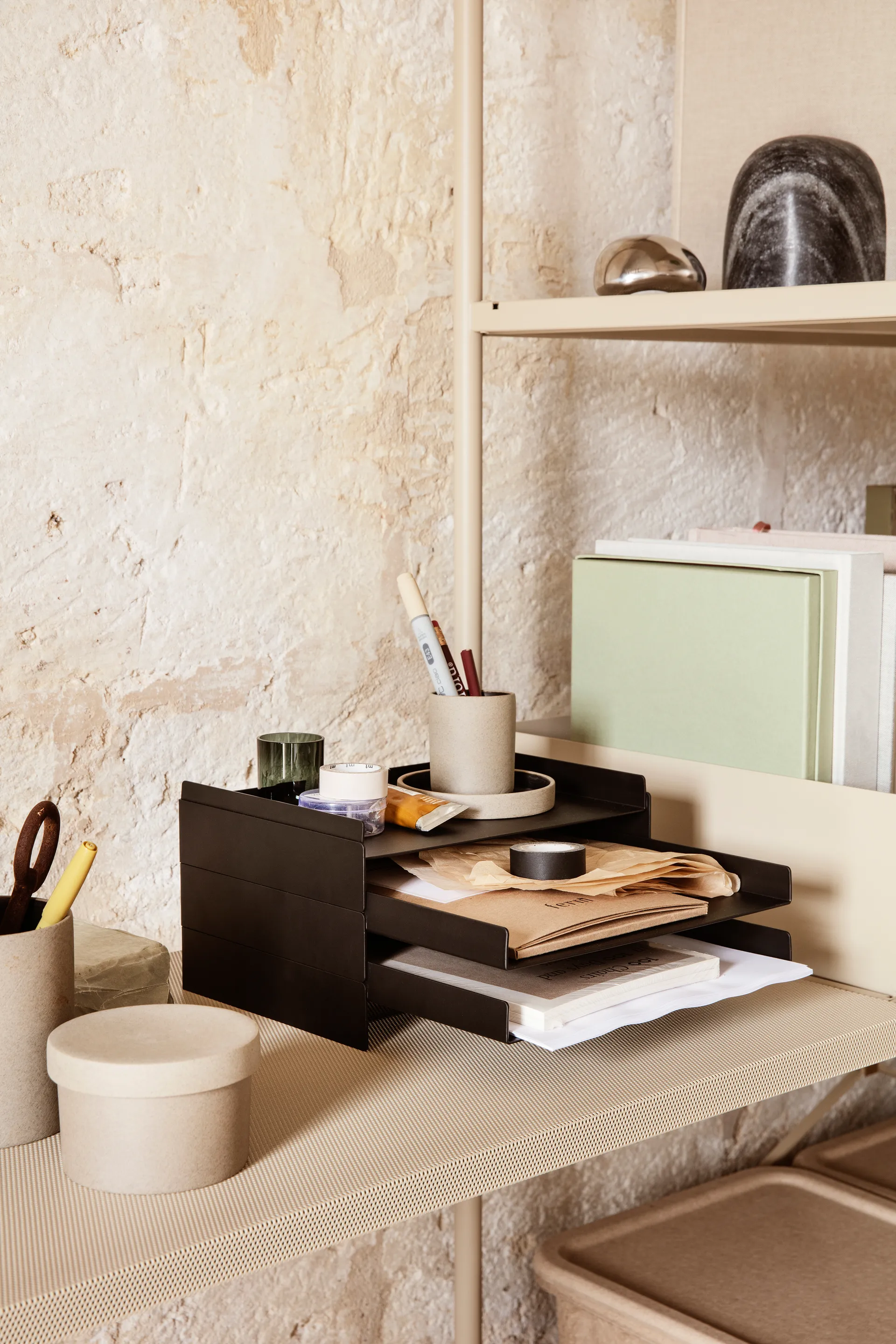Organizador de documentos Ferm Living 2x2, Preto Ferm Living