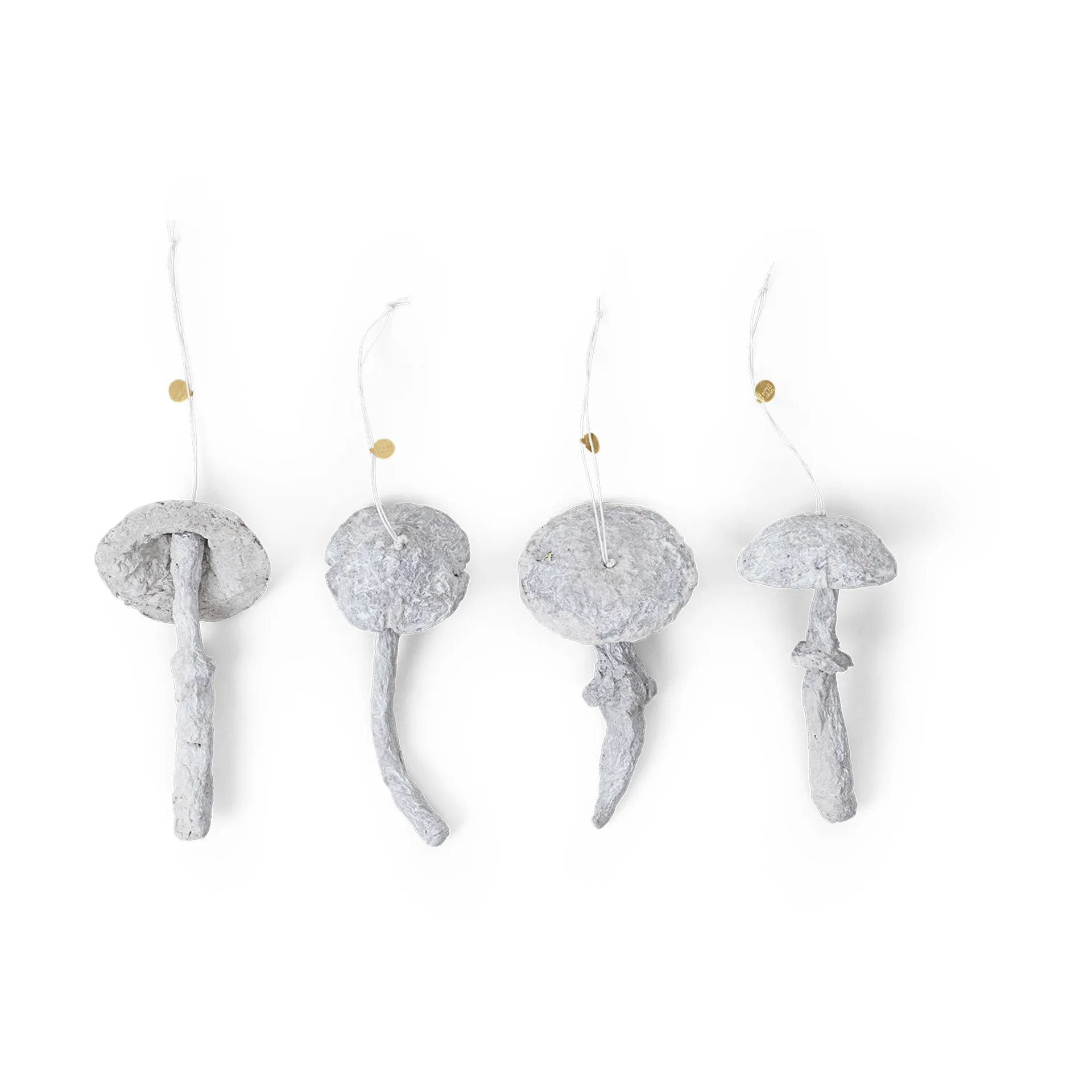 Ornamento de cogumelos para árvore de Natal 4 peça, Branco desbotado Ferm Living