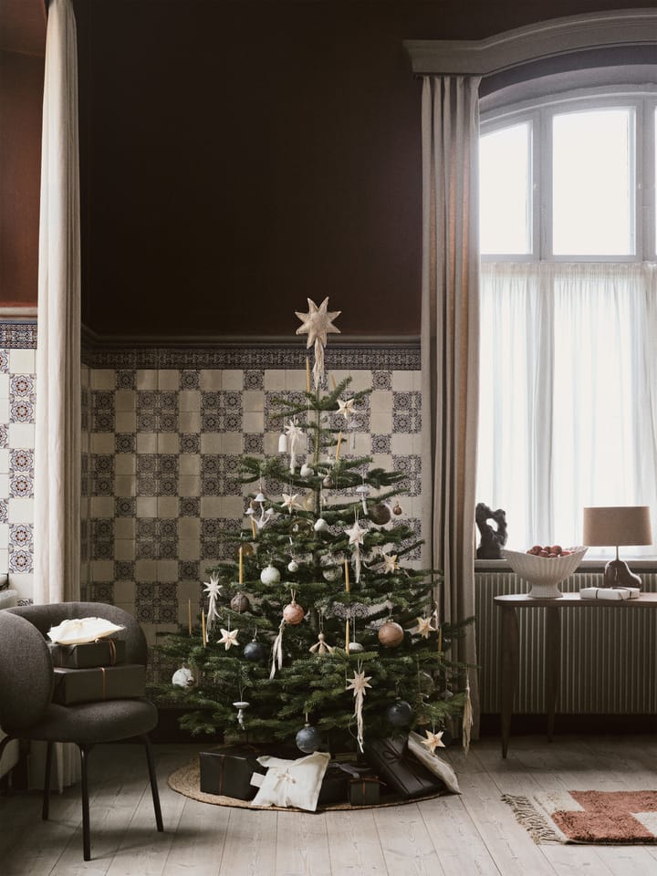 Ornamento de cogumelos para árvore de Natal 4 peça, Branco desbotado Ferm Living