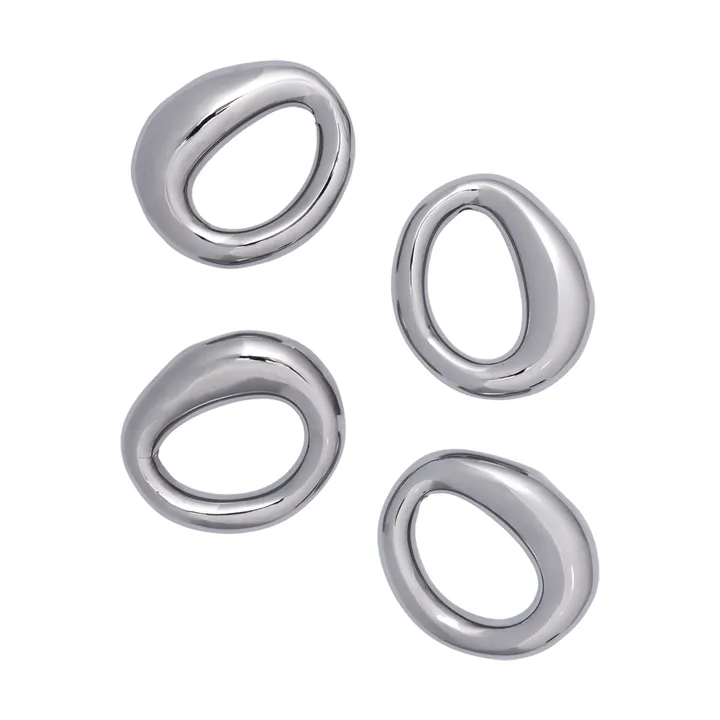 Orrith argola de guardanapo 4-pack - Prata - Ferm Living