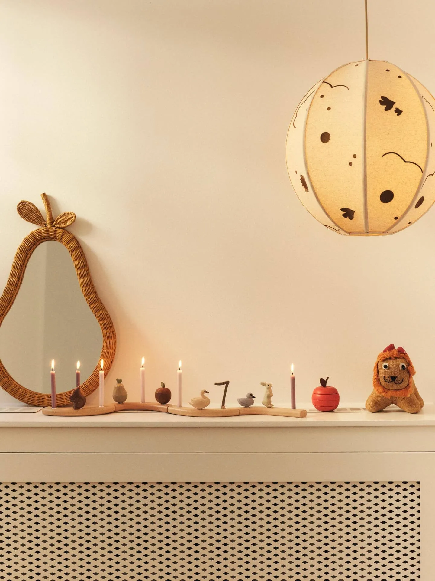 Pear espelho entrançado, Natural Ferm Living