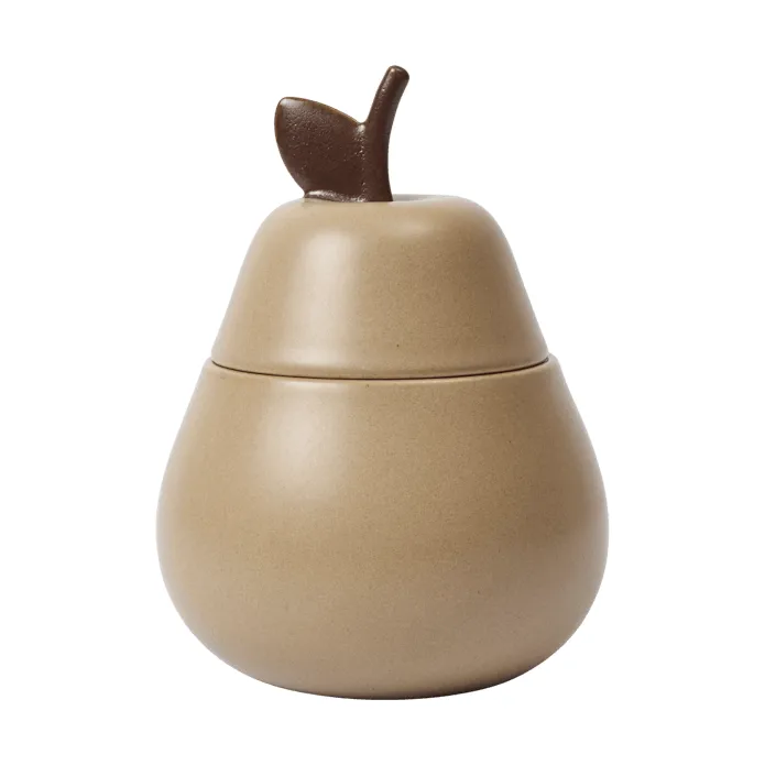 Pear taça de cerâmica com tampa - Cashmere - Ferm Living