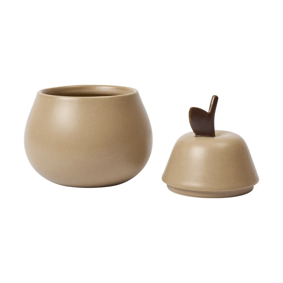 Pear taça de cerâmica com tampa, Cashmere Ferm Living