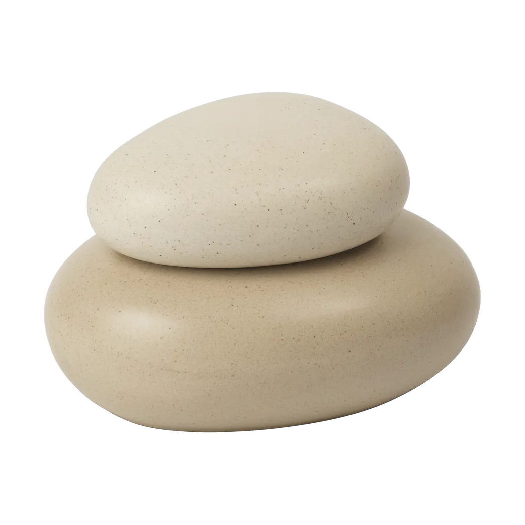 Pebble ask medium, Sand/Cream Ferm Living