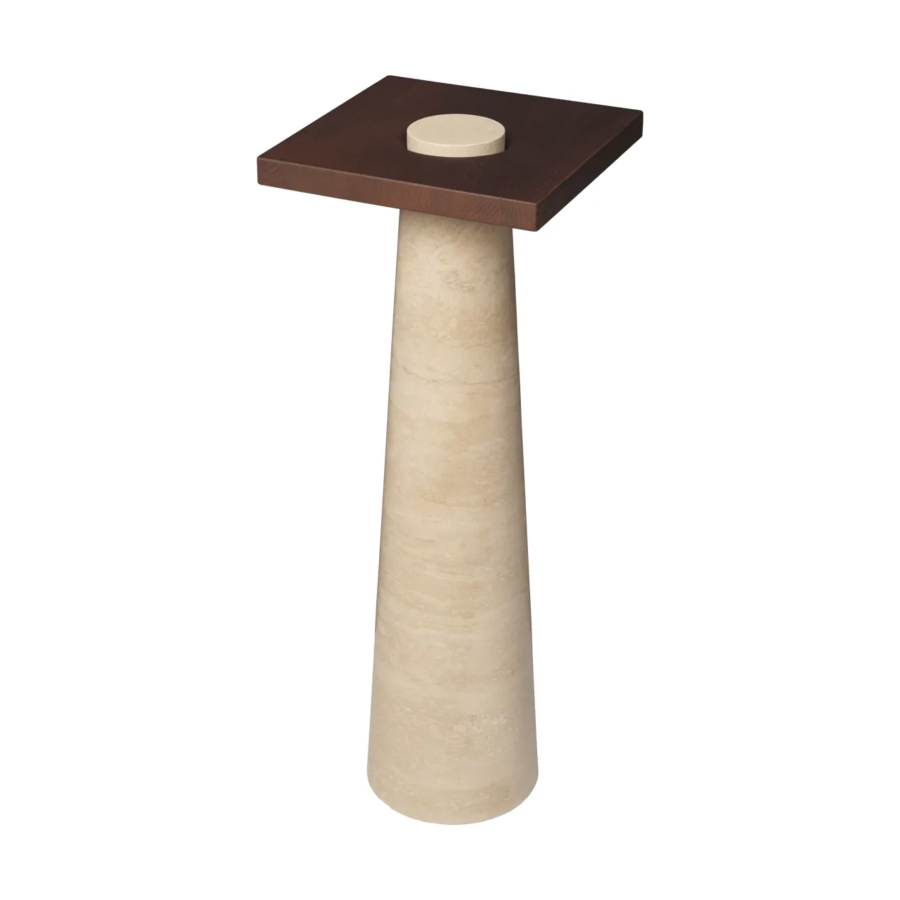 Pedestal Grova, Travertino, 30x30x80 cm Ferm Living
