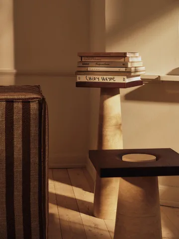 Pedestal Grova - Travertino, 30x30x80 cm - Ferm Living