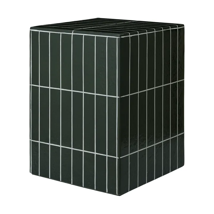 Pillar mesa lateral - Verde escuro, 32x32x42 cm - Ferm Living