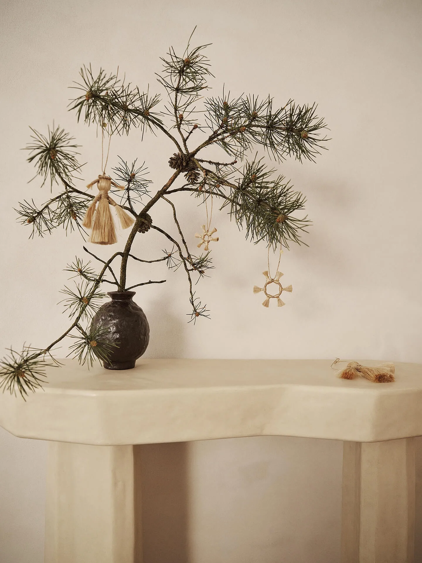Pingente de natal Ferm Living Jute Stars, 3 un., Natural Ferm Living