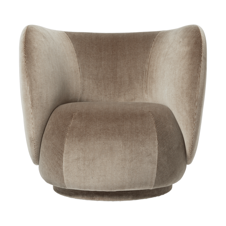 Poltrona Rico lounge chair - Devoré velvet-Flint grey - Ferm Living