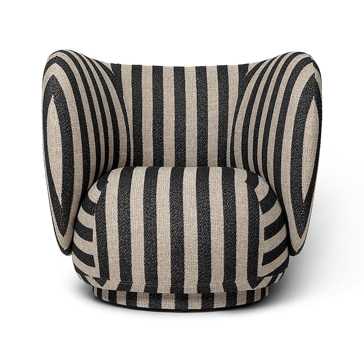 Poltrona Rico lounge chair - Louisiana sand-preto - Ferm Living