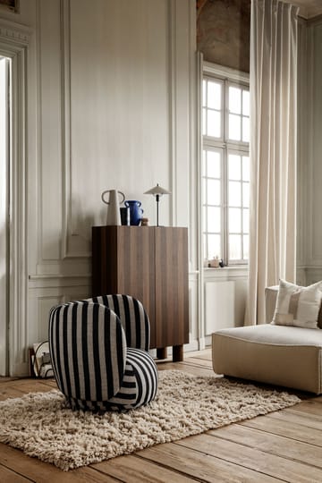 Poltrona Rico lounge chair - Louisiana sand-preto - Ferm Living