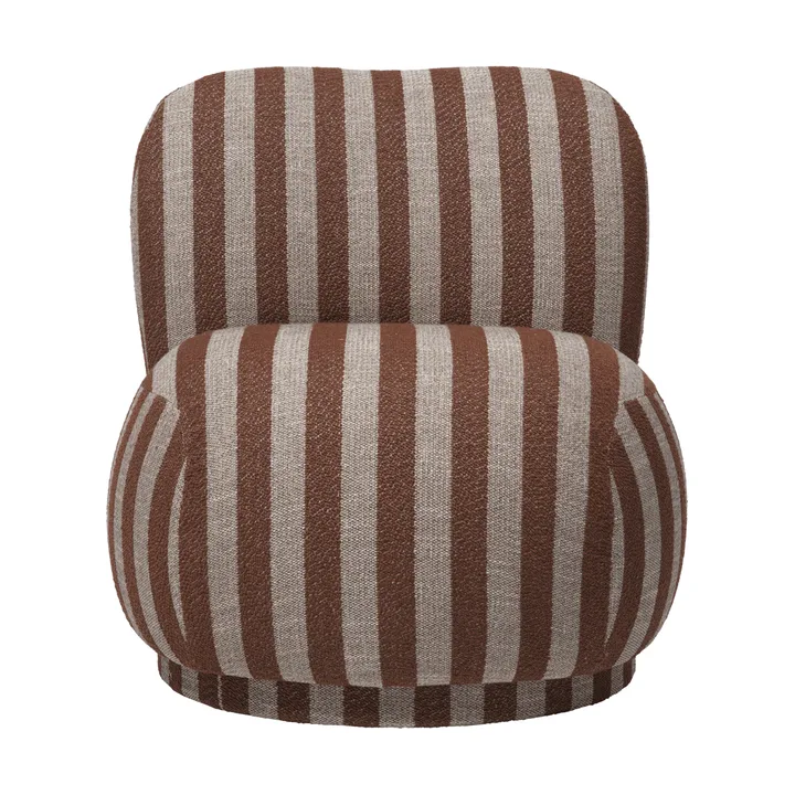 Poltrona Rico lounge chair piccolo - Louisiana, Sand-chocolate - Ferm Living