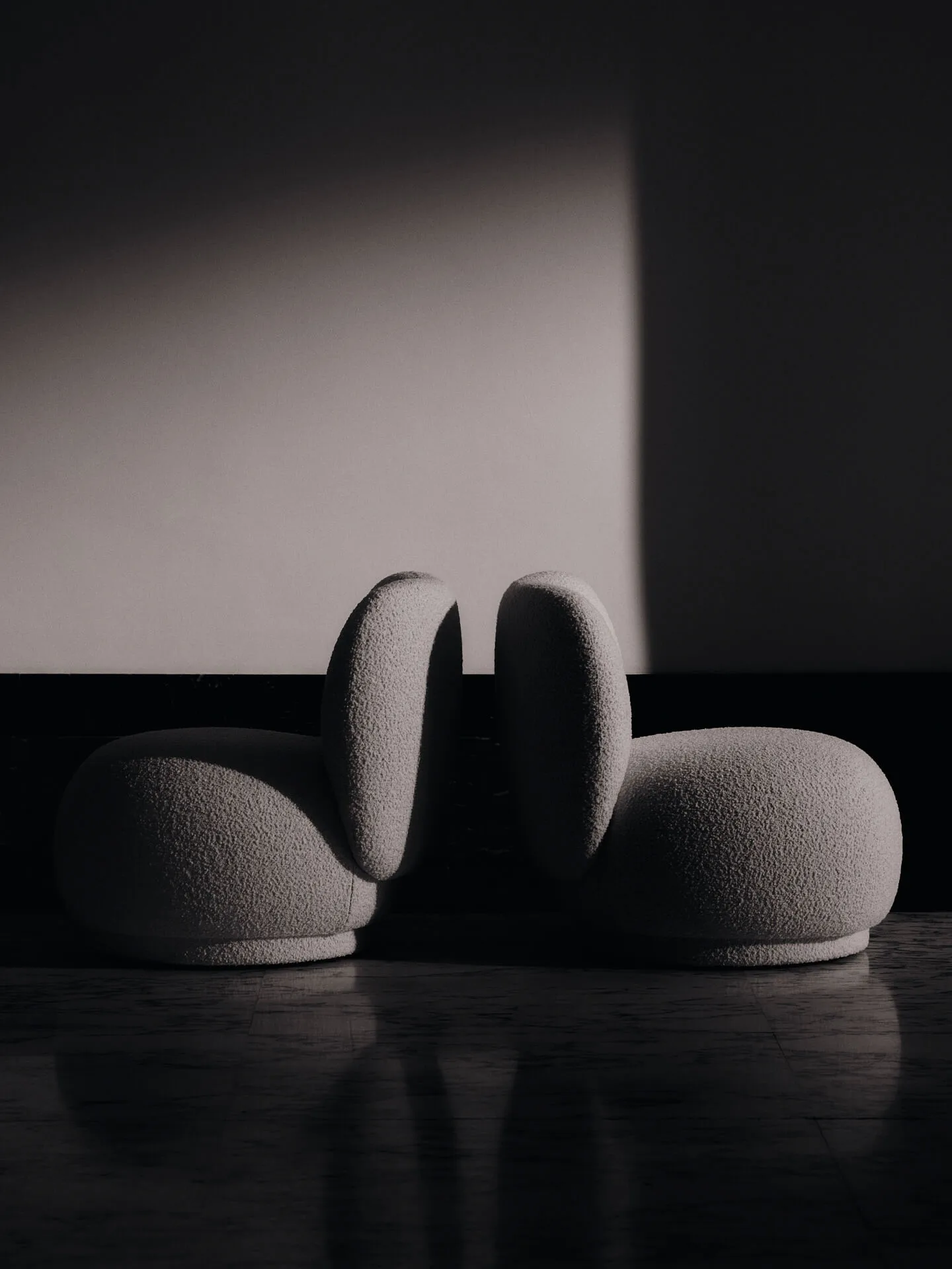 Poltrona Rico lounge chair piccolo, Nordic Bouclé-Off-white Ferm Living