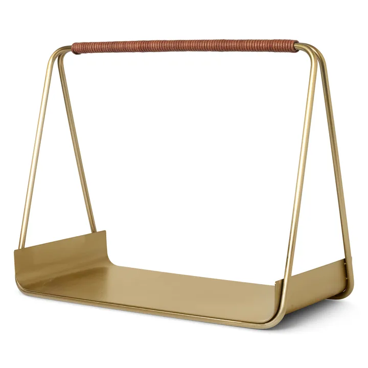 Port cesta de lareira - latão - Ferm Living