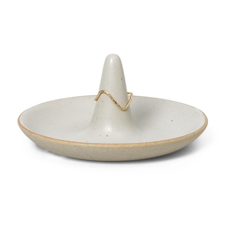 Porta anéis Ring Cone, Off-white speckle Ferm Living