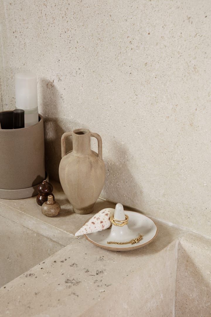 Porta anéis Ring Cone, Off-white speckle Ferm Living