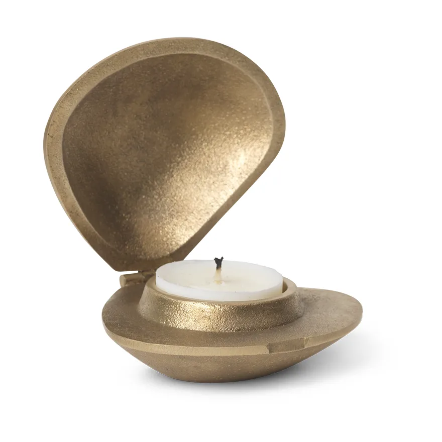 Porta-vela Clam, Latão Ferm Living