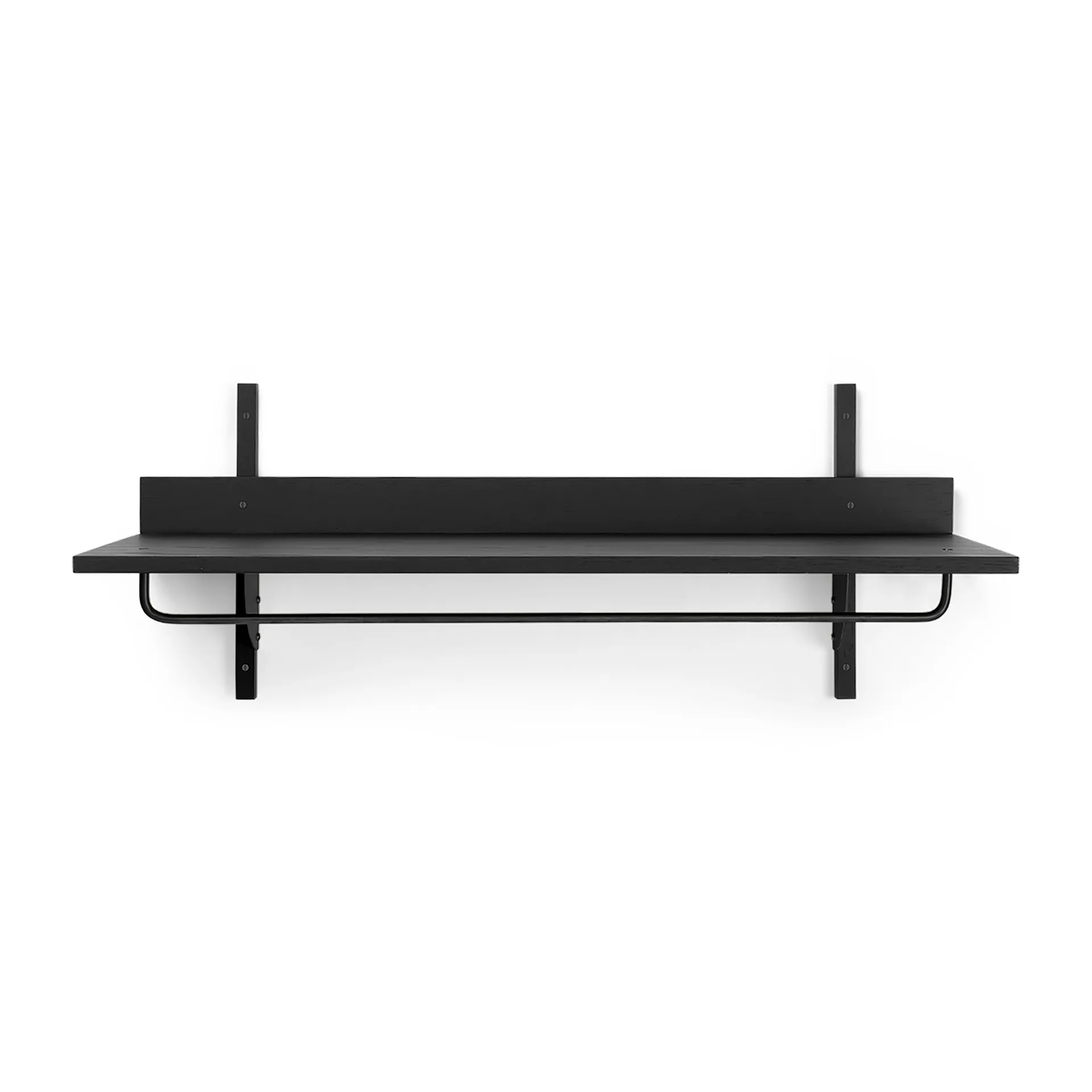 Prateleira com calha suspensa Sector 37x87 cm, Black ash-black brass Ferm Living