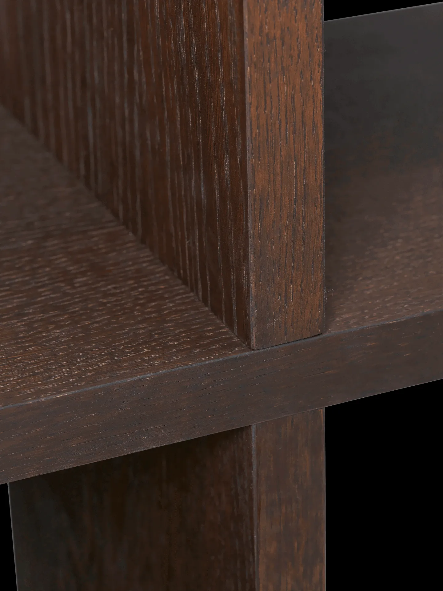 Prateleira Kona 2x2, Dark stained Ferm Living