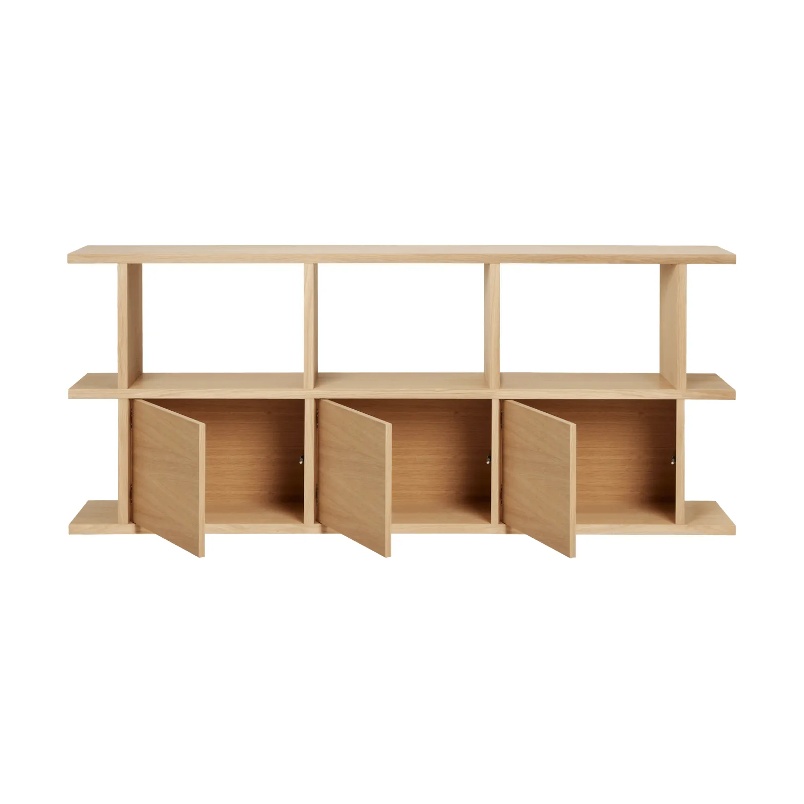 Prateleira Kona 3x2, Carvalho natural, incl. 3 inserções de armário Ferm Living