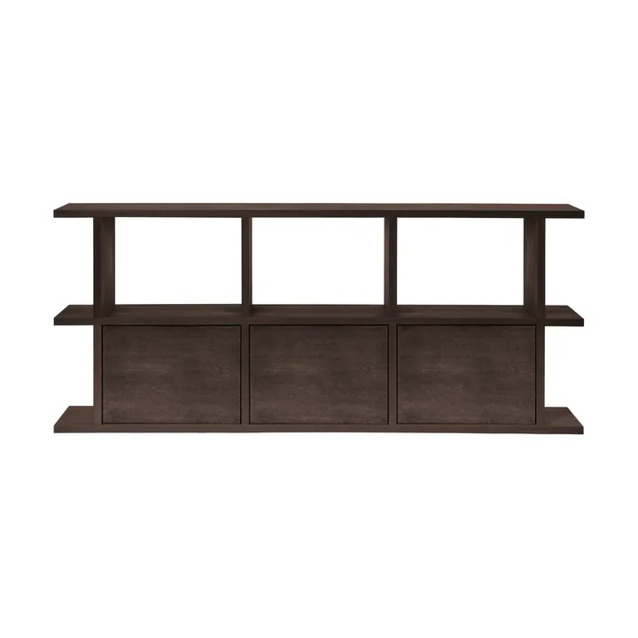 Prateleira Kona 3x2 - Dark stained, incl. 3 módulos de armário - Ferm Living