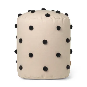 Pufe Dot Ø39 cm - preto-areia - Ferm Living