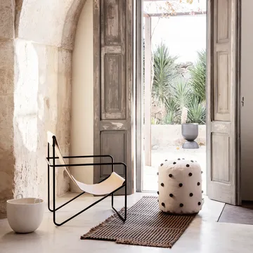 Pufe Dot Ø39 cm - preto-areia - Ferm Living